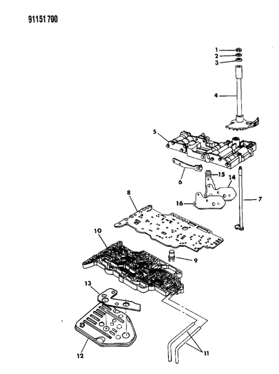 1991 Chrysler LeBaron GTC Valve Body Diagram 1 - Thumbnail