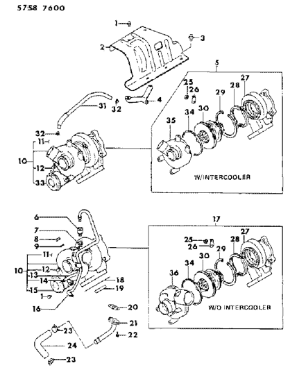1986 Chrysler Conquest Turbocharger Diagram 3 - Thumbnail