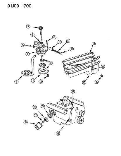 1993 Jeep Grand Wagoneer Indicator, Oil Level Diagram for 53009123