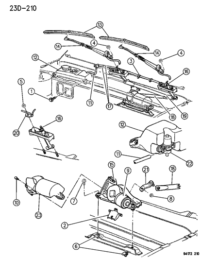 1994 Dodge Shadow Hose Shield, Lower Diagram for 4389364