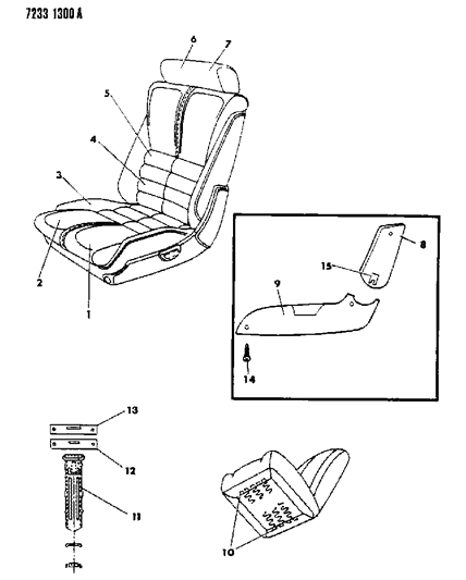 1987 Chrysler LeBaron Premium Front Seat Diagram 4 - Thumbnail