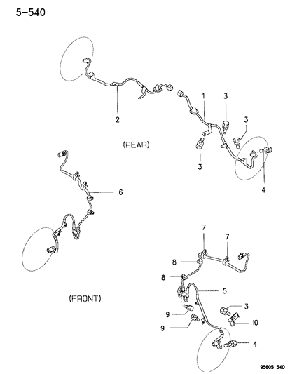 1996 Chrysler Sebring Coupe Sensor With ABS Diagram