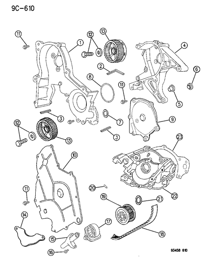 1994 Dodge Intrepid Timing Belt / Chain & Cover Diagram 2 - Thumbnail