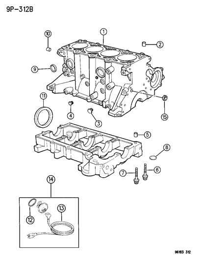1996 Chrysler Cirrus Cylinder Block Diagram 1 - Thumbnail