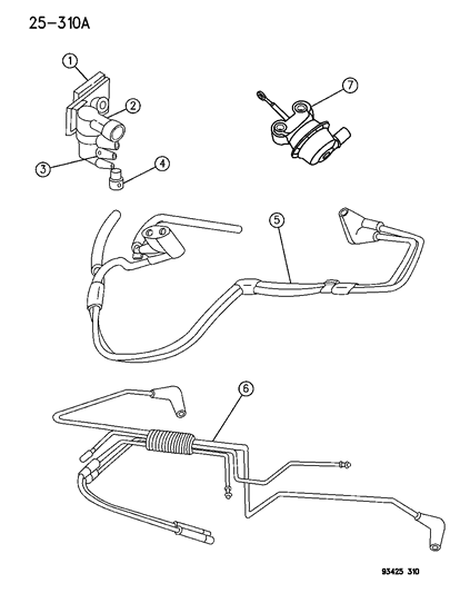 1993 Dodge Intrepid Harness, Emission Control Vacuum, 3.5L Engine Diagram for 5283582