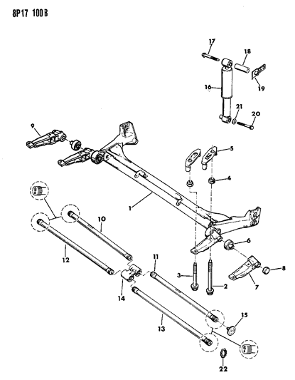 1990 Dodge Monaco Shock Absorber Diagram for 83504557