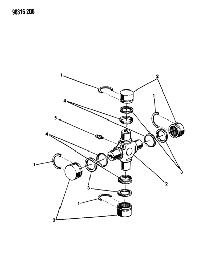 1992 Dodge Ram Wagon Joint, Universal Diagram