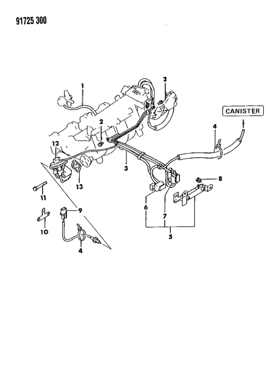 1991 Dodge Colt EGR System Diagram 1 - Thumbnail
