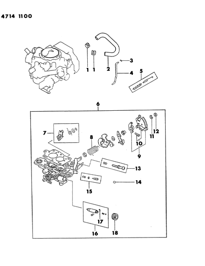 1984 Dodge Colt Carburetor Throttle Parts Diagram 2 - Thumbnail