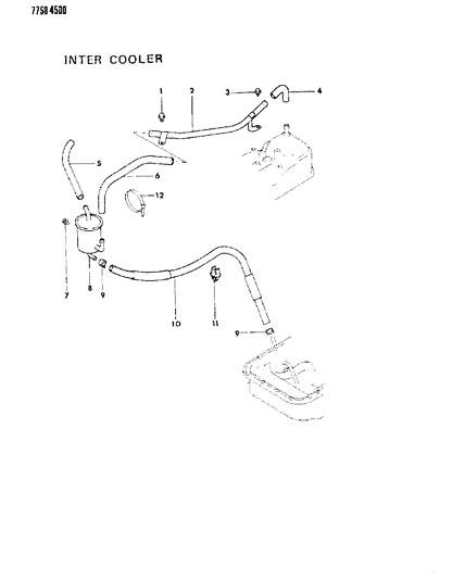 1987 Chrysler Conquest Oil Separator & Engine Breather Diagram 1 - Thumbnail