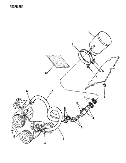 1992 Dodge D150 Air Pump Silencer Diagram
