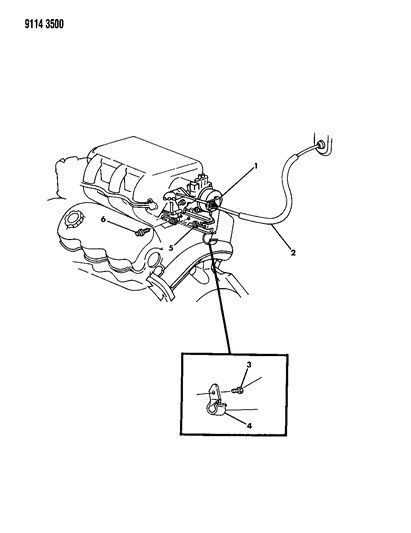 1989 Dodge Caravan Throttle Control Diagram 1 - Thumbnail