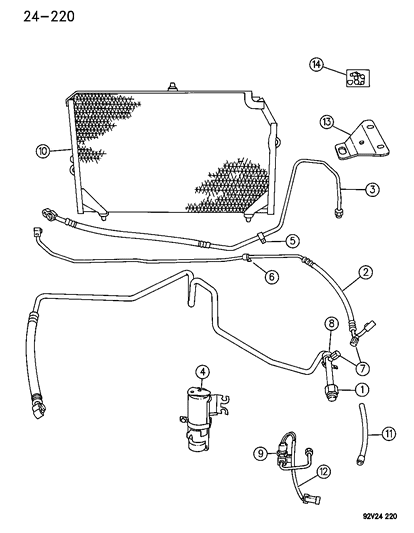 1993 Dodge Viper Suction Hose Diagram for 4708197