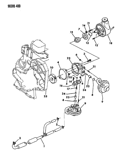 1990 Dodge D250 O Ring Transmission Adapter Plug Diagram for 4429260