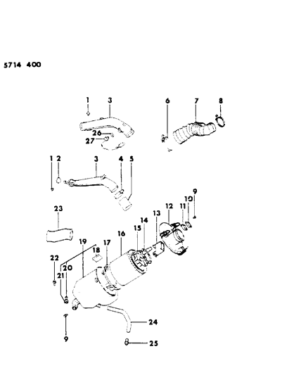 1986 Dodge Conquest Air Cleaner Diagram 2 - Thumbnail
