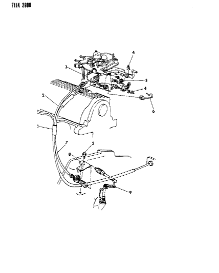 1987 Dodge Aries Throttle Control Diagram 1 - Thumbnail