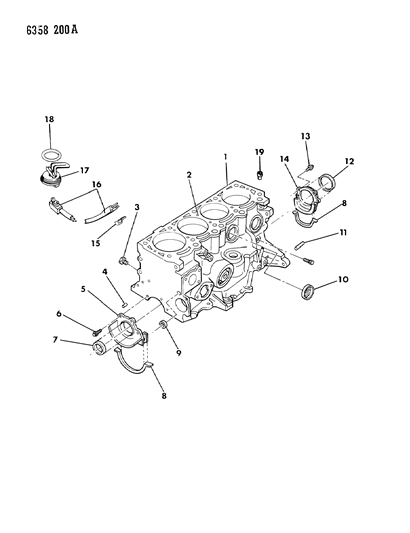 1987 Dodge Dakota Cylinder Block Diagram 1 - Thumbnail