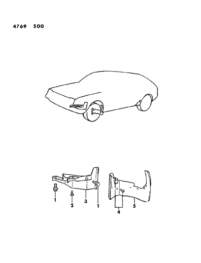 1984 Dodge Colt Shield, Splash Diagram