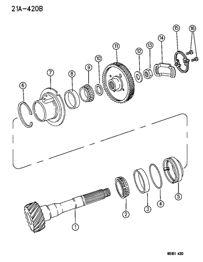 1995 Dodge Caravan Shaft - Transfer Diagram 1 - Thumbnail