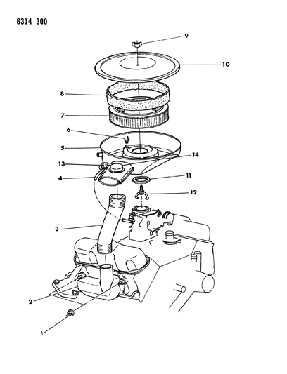 1987 Dodge Dakota Air Cleaner Diagram 2 - Thumbnail