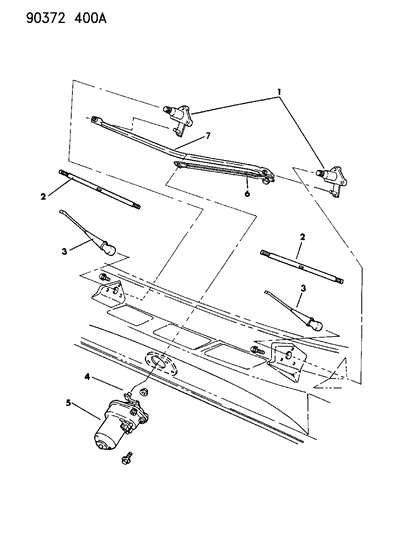 1992 Dodge D150 Windshield Wiper System Diagram