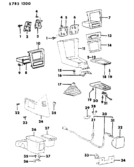 1985 Dodge Conquest Screw Diagram for MF453018