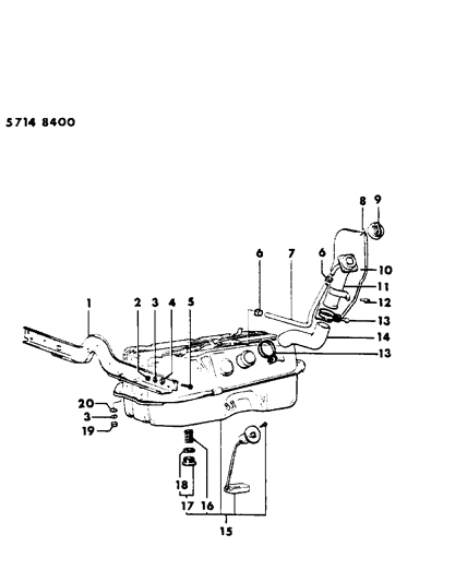 1985 Dodge Ram 50 Fuel Tank Diagram 1 - Thumbnail