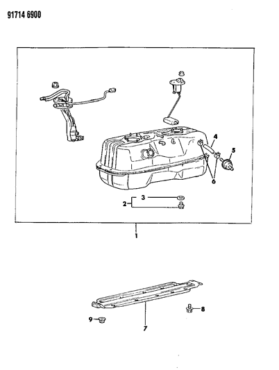 1991 Dodge Ram 50 Fuel Tank Diagram 1 - Thumbnail