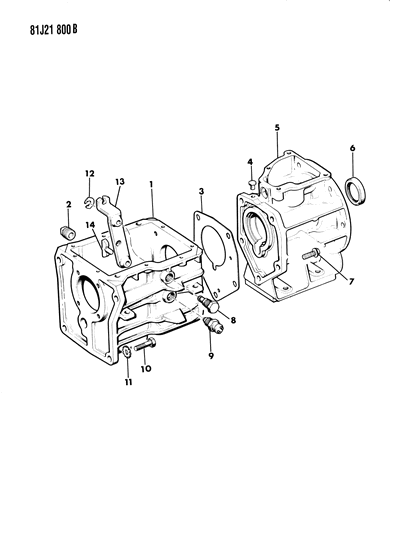 1986 Jeep J10 Transmission Case, Extension & Miscellaneous Parts Diagram 3 - Thumbnail