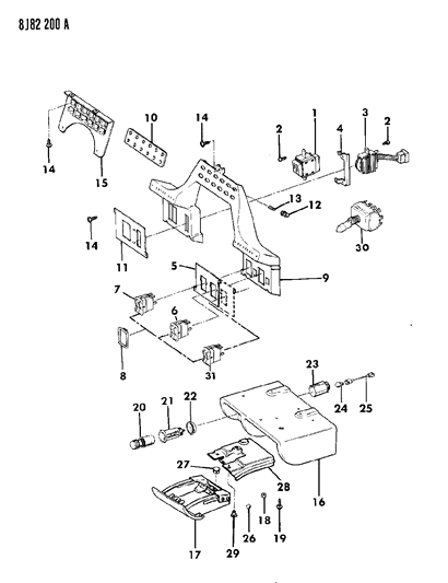 1987 Jeep Wrangler Fog Lamp Switch Diagram for 56003541