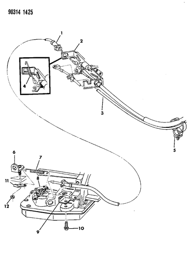 1993 Dodge Ram Wagon Throttle Control Diagram 1 - Thumbnail