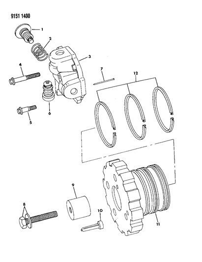 1989 Chrysler LeBaron GTC Governor, Automatic Transaxle Diagram