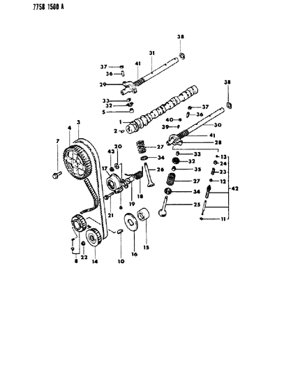 1988 Dodge Colt Tensioner Diagram for MD109958