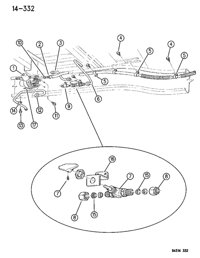 1996 Dodge Ram 2500 Fuel Lines Diagram 1 - Thumbnail