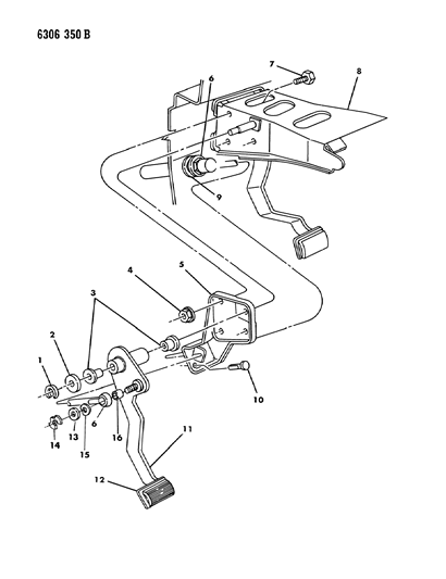 1987 Dodge Dakota Washer, Push Rod To Clutch Pedal Retaining, Wave Diagram for 905206