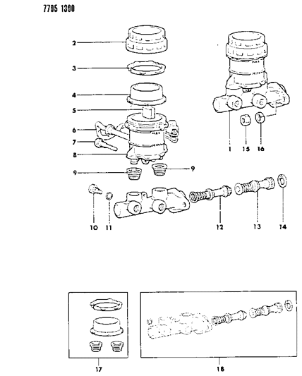 1987 Dodge Colt Brake Master Cylinder Diagram 2 - Thumbnail