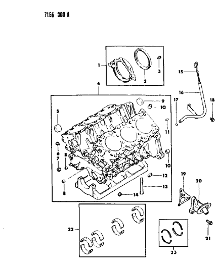 1987 Dodge Grand Caravan Rod, Oil Level Gauge Diagram for MD103163