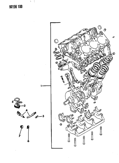 1990 Chrysler New Yorker Base Model Short Engine Diagram