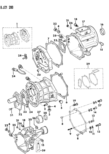 1988 Jeep Comanche Adapter Diagram for 83503108
