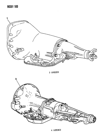 1992 Dodge Ram Wagon Automatic Transmission Assembly Diagram