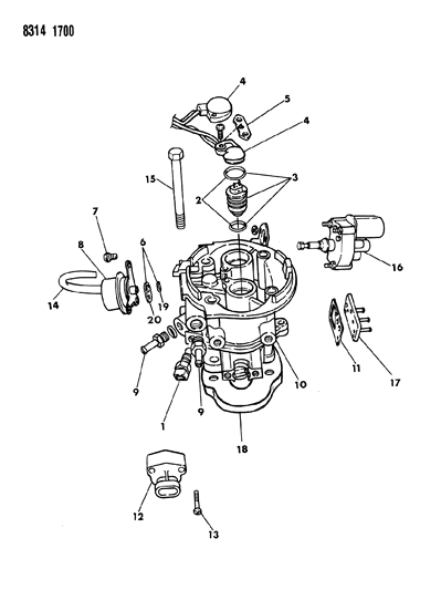 1988 Dodge W150 Idle Speed Control Diagram for 4288256