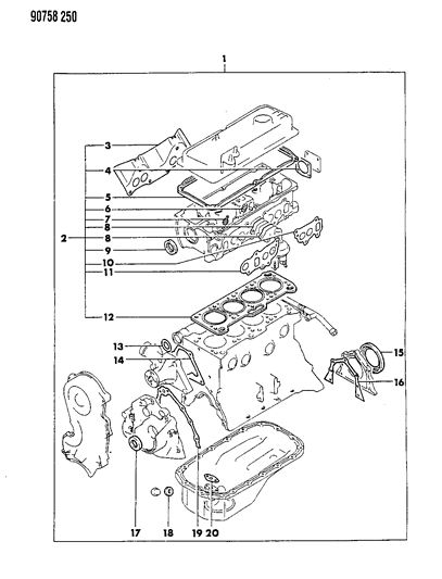 1990 Dodge Colt Engine Gasket Sets Diagram 3 - Thumbnail