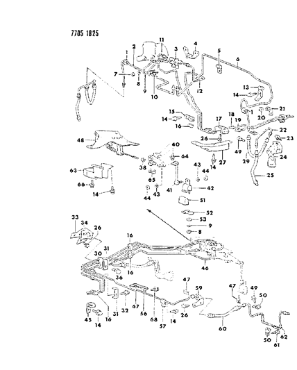 1988 Dodge Colt Washer, Plain (8) W/Automatic Transmission Diagram for MF450005
