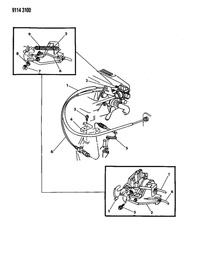 1989 Chrysler LeBaron GTC Throttle Control Diagram 2 - Thumbnail