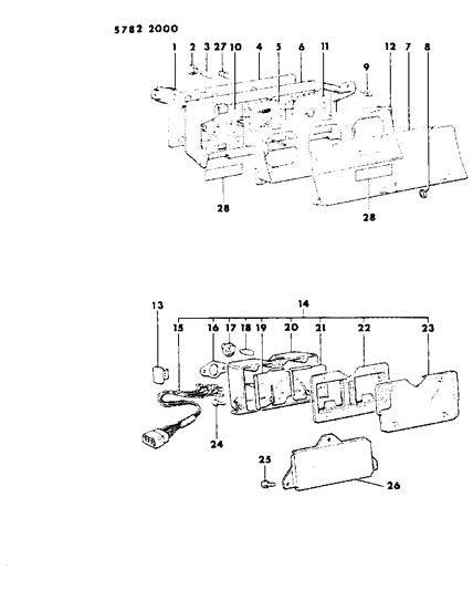 1985 Dodge Ram 50 Clip, Harness Diagram for MB108529