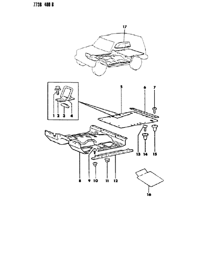 1988 Dodge Raider Screw, Tapping (5X16) 1987 Diagram for MF455512
