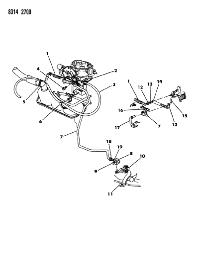 1989 Dodge Ram Wagon Throttle Control Diagram 2 - Thumbnail