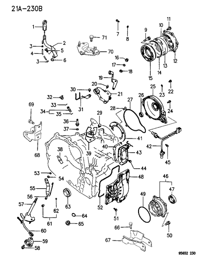 1996 Dodge Avenger Axle Seals, Front Diagram for MD742053