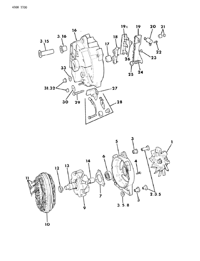 1984 Chrysler New Yorker Alternator Diagram 2 - Thumbnail
