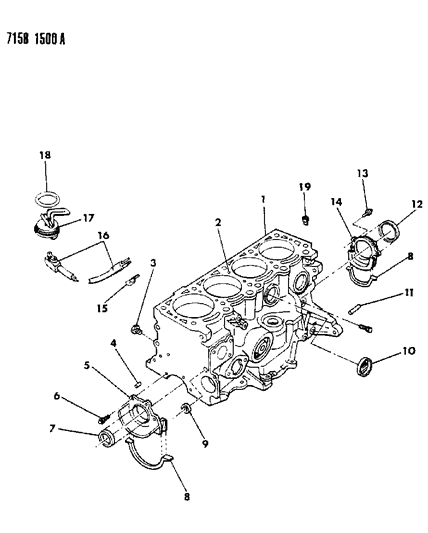 1987 Dodge Aries Cylinder Block Diagram 2 - Thumbnail